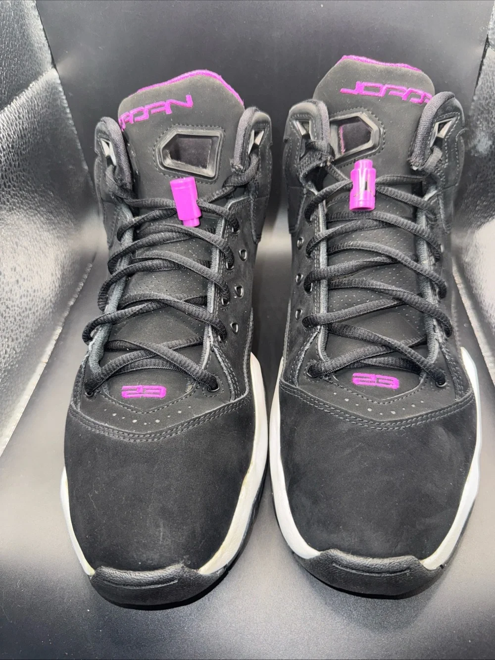 Size 10 - Air Jordan B'Loyal Black Hyper Violet, 315317-012, Clean, No Box, Good